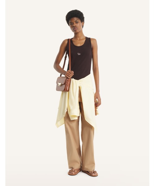 Maison Kitsune（メゾンキツネ）の「BABY FOX RIBBED TANK TOP（タンクトップ・レディース・アイボリー/ブラウン・L/M/S/XS）」の7枚目の写真