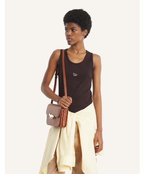 Maison Kitsune（メゾンキツネ）の「BABY FOX RIBBED TANK TOP（タンクトップ・レディース・アイボリー/ブラウン・L/M/S/XS）」の8枚目の写真