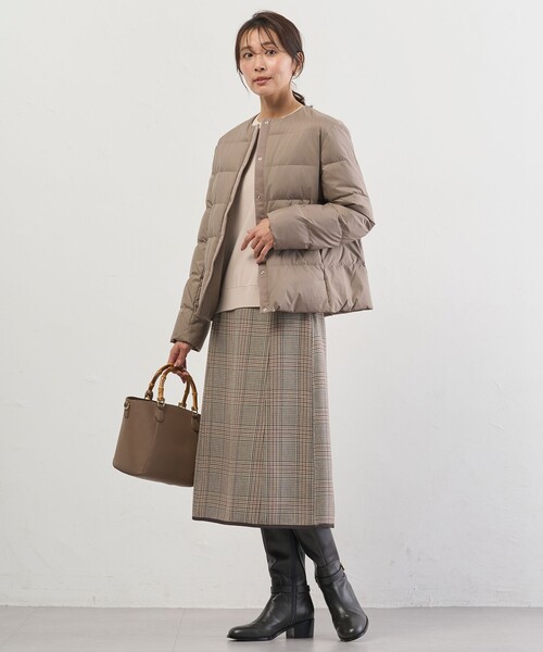 J.PRESS（ジェイプレス）の「【洗える】ライトダウン ノーカラー ジャケット（ダウンジャケット/コート・レディース・アイボリー系/ブラック系/ブラウン系/グレー系・7/11/9）」の22枚目の写真