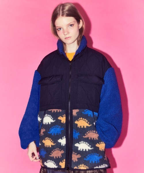 Candy Stripper（キャンディストリッパー）の「SWITCHED BOA ジャケット（ダウンジャケット/コート・レディース・ブラック/エメラルド/アイボリー・FREE）」の5枚目の写真