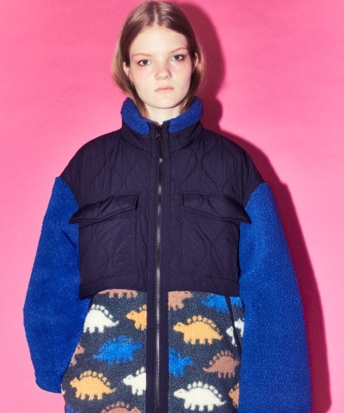 Candy Stripper（キャンディストリッパー）の「SWITCHED BOA ジャケット（ダウンジャケット/コート・レディース・ブラック/エメラルド/アイボリー・FREE）」の4枚目の写真