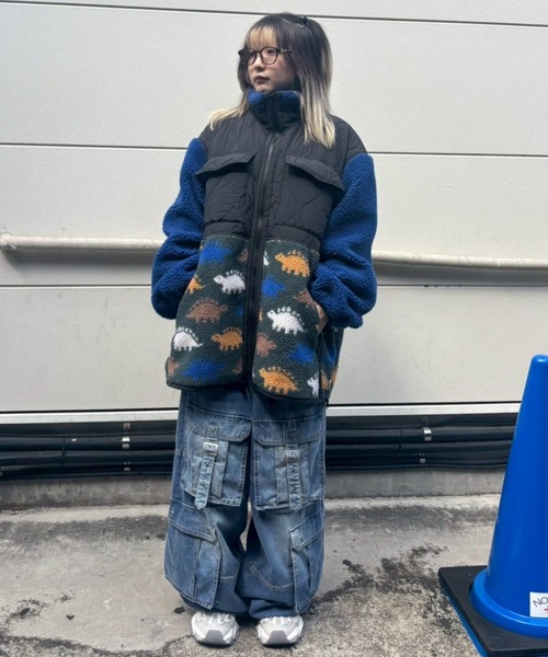 Candy Stripper（キャンディストリッパー）の「SWITCHED BOA ジャケット（ダウンジャケット/コート・レディース・ブラック/エメラルド/アイボリー・FREE）」の13枚目の写真