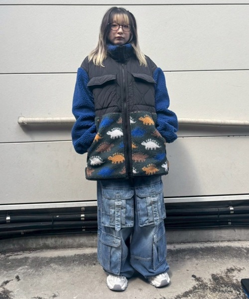 Candy Stripper（キャンディストリッパー）の「SWITCHED BOA ジャケット（ダウンジャケット/コート・レディース・ブラック/エメラルド/アイボリー・FREE）」の12枚目の写真