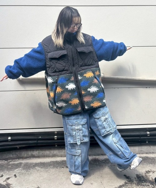 Candy Stripper（キャンディストリッパー）の「SWITCHED BOA ジャケット（ダウンジャケット/コート・レディース・ブラック/エメラルド/アイボリー・FREE）」の14枚目の写真