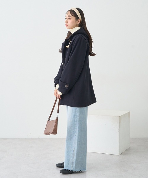 earth music&ecology（アースミュージックアンドエコロジー）の「セルフカットワイドデニムパンツ（デニムパンツ・レディース・ライトインディゴブルー/インディゴブルー・S/M/L）」の22枚目の写真