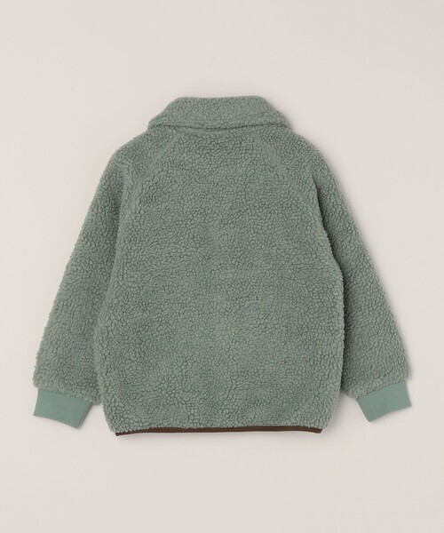 Lee（リー）の「Lee:〈洗濯機可能〉刺繍 ロゴ ボア ポケット ジャケット <KIDS>（ブルゾン・キッズ・ライトグリーン/ナチュラル・130/150/110/140）」の3枚目の写真