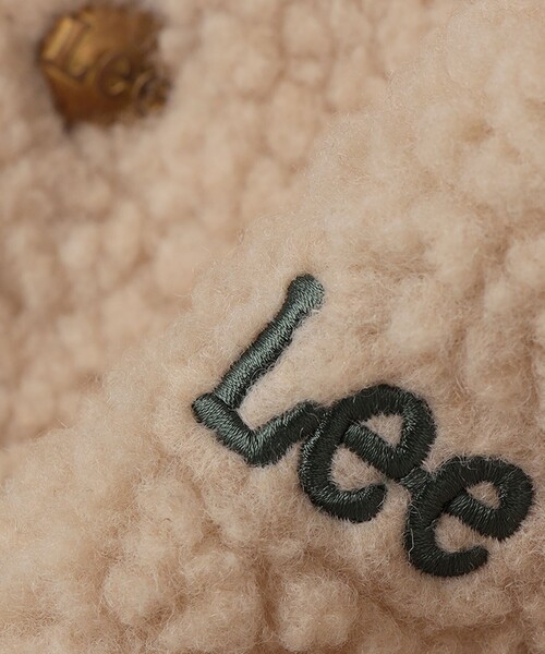 Lee（リー）の「Lee:〈洗濯機可能〉刺繍 ロゴ ボア ポケット ジャケット <KIDS>（ブルゾン・キッズ・ライトグリーン/ナチュラル・130/150/110/140）」の10枚目の写真