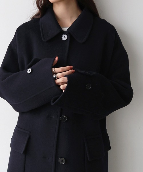 リバーステンカラーロングコート（ステンカラーコート）｜ANME（アンメ