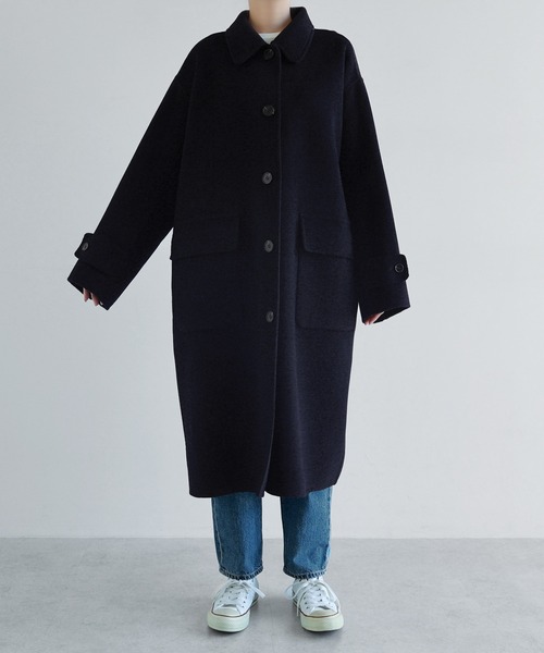 リバーステンカラーロングコート（ステンカラーコート）｜ANME（アンメ