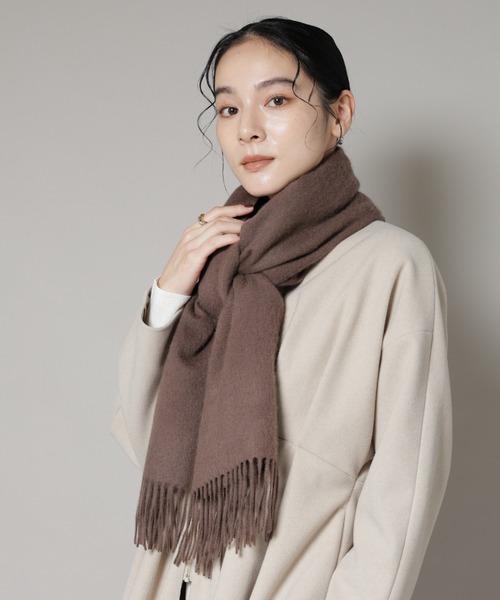 NANO universe（ナノユニバース）の「カシミヤストール（ストール/ショール・レディース・オフホワイト/ライトグレー/モカ・F）」の3枚目の写真