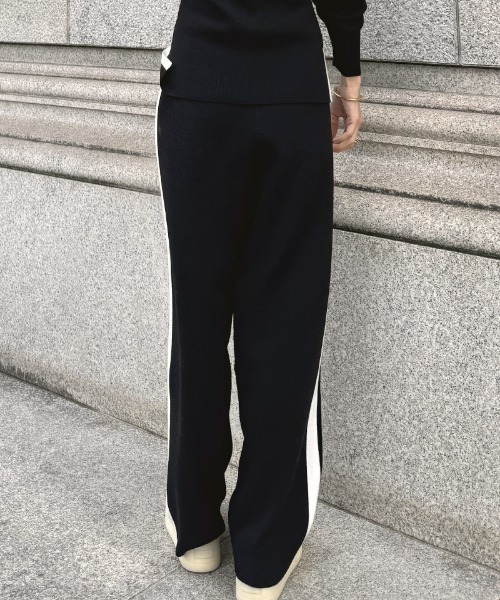 JENNE(ジェンヌ)の「ウールサイドラインニットパンツ(その他パンツ・レディース・グレー/ブラック/モカ・SMALL/LARGE/MEDIUM)」の9枚目の写真