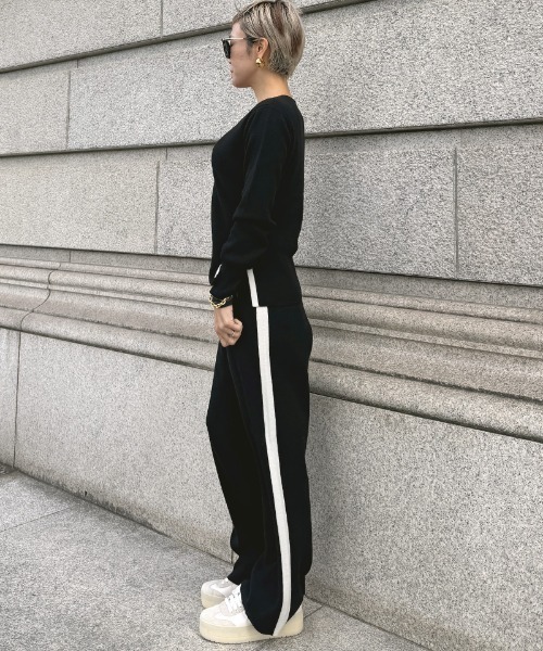 JENNE(ジェンヌ)の「ウールサイドラインニットパンツ(その他パンツ・レディース・グレー/ブラック/モカ・SMALL/LARGE/MEDIUM)」の12枚目の写真