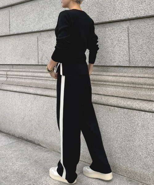 JENNE(ジェンヌ)の「ウールサイドラインニットパンツ(その他パンツ・レディース・グレー/ブラック/モカ・SMALL/LARGE/MEDIUM)」の13枚目の写真