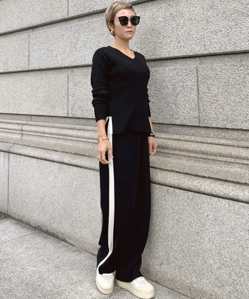 JENNE(ジェンヌ)の「ウールサイドラインニットパンツ(その他パンツ・レディース・グレー/ブラック/モカ・SMALL/LARGE/MEDIUM)」の16枚目の写真
