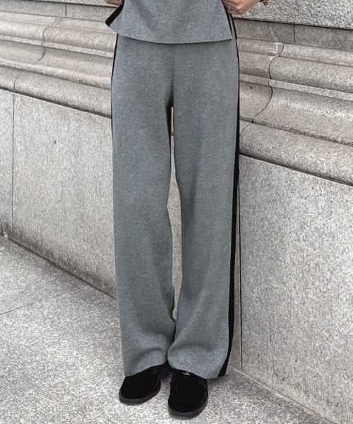 JENNE(ジェンヌ)の「ウールサイドラインニットパンツ(その他パンツ・レディース・グレー/ブラック/モカ・SMALL/LARGE/MEDIUM)」の5枚目の写真