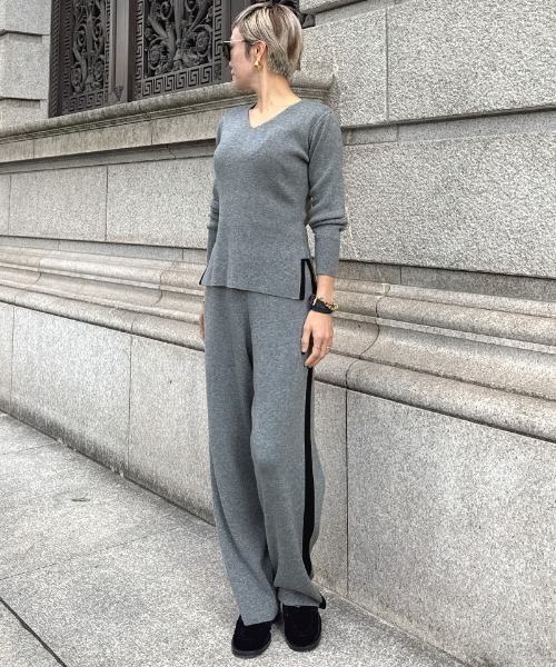 JENNE(ジェンヌ)の「ウールサイドラインニットパンツ(その他パンツ・レディース・グレー/ブラック/モカ・SMALL/LARGE/MEDIUM)」の17枚目の写真
