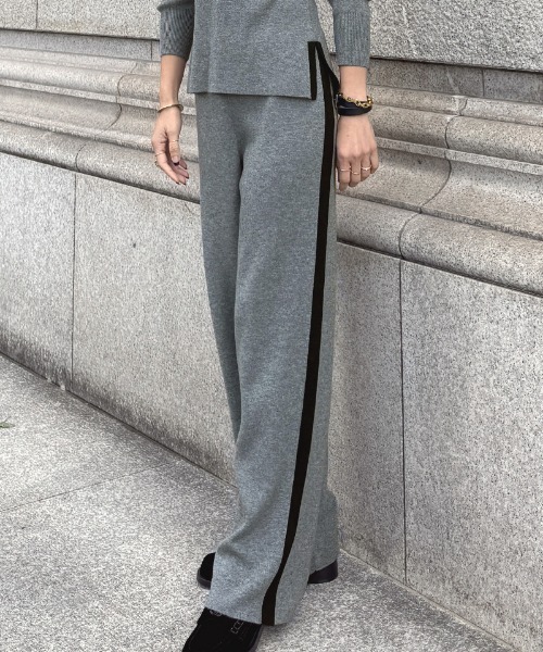 JENNE(ジェンヌ)の「ウールサイドラインニットパンツ(その他パンツ・レディース・グレー/ブラック/モカ・SMALL/LARGE/MEDIUM)」の18枚目の写真
