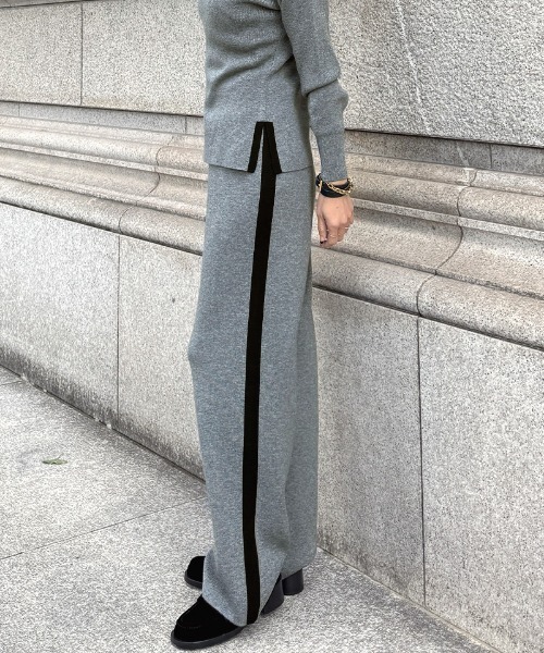 JENNE(ジェンヌ)の「ウールサイドラインニットパンツ(その他パンツ・レディース・グレー/ブラック/モカ・SMALL/LARGE/MEDIUM)」の20枚目の写真