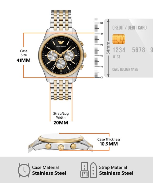 EMPORIO ARMANI(エンポリオアルマーニ)の「エンポリオ・アルマーニ 腕時計 メンズ アナログ ステンレス AR11713(アナログ腕時計・メンズ・マルチ・FREE)」の5枚目の写真