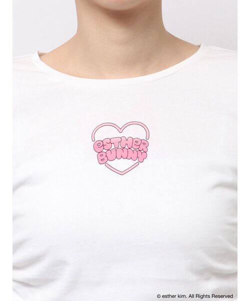 RESEXXY（リゼクシー）の「【Esther Bunny × RESEXXY】サイドギャザークロップドトップス（Tシャツ/カットソー・レディース・ホワイト/チャコールグレー・FREE）」の19枚目の写真