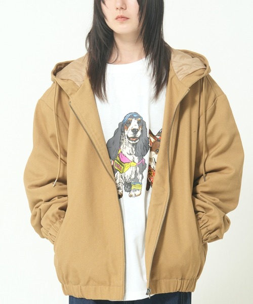 CORISCO(コリスコ)の「ダック薄中綿フードブルゾン(M1)(ブルゾン・メンズ・キャメル/ブラック/カーキ・LARGE/MEDIUM/X-LARGE)」の5枚目の写真