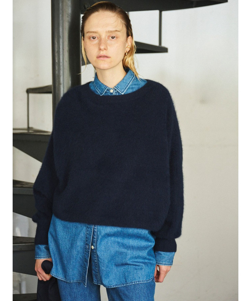 Rouge vif（ルージュヴィフ）の「フォックスウールクロップドボレロプルオーバー（ニット/セーター・レディース・ネイビー/ベージュ/アイボリー・フリー）」の12枚目の写真