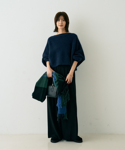 Rouge vif（ルージュヴィフ）の「フォックスウールクロップドボレロプルオーバー（ニット/セーター・レディース・ネイビー/ベージュ/アイボリー・フリー）」の21枚目の写真