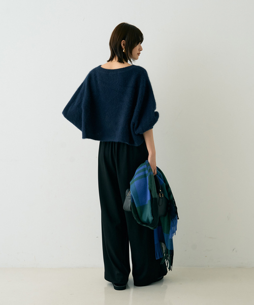 Rouge vif（ルージュヴィフ）の「フォックスウールクロップドボレロプルオーバー（ニット/セーター・レディース・ネイビー/ベージュ/アイボリー・フリー）」の22枚目の写真