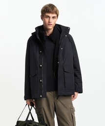 AIGLE（エーグル）の「透湿 防水 防風 ミリタリーツイルフーデッドジャケット T-KIT / フード取り外し可（マウンテンパーカー）」