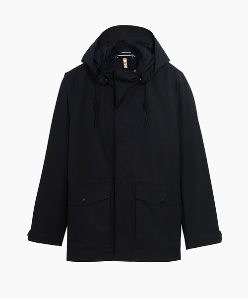 AIGLE（エーグル）の「透湿 防水 防風 ミリタリーツイルフーデッドジャケット T-KIT / フード取り外し可（マウンテンパーカー・メンズ・ベージュ/ブラック・L/M/S/XL）」の3枚目の写真