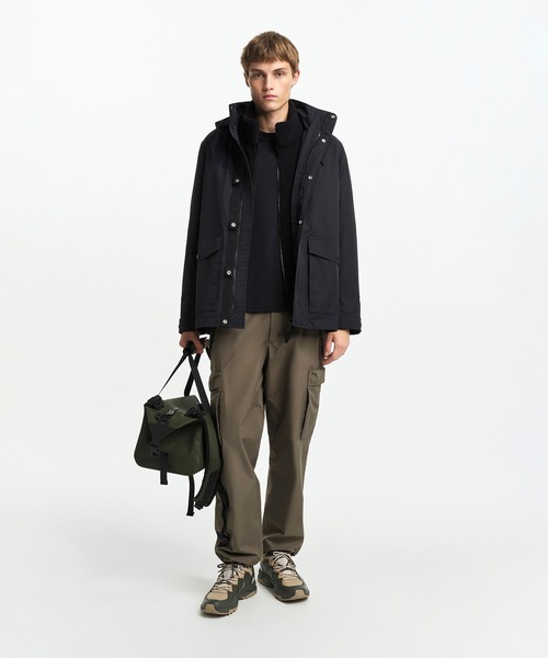 AIGLE（エーグル）の「透湿 防水 防風 ミリタリーツイルフーデッドジャケット T-KIT / フード取り外し可（マウンテンパーカー・メンズ・ベージュ/ブラック・L/M/S/XL）」の4枚目の写真