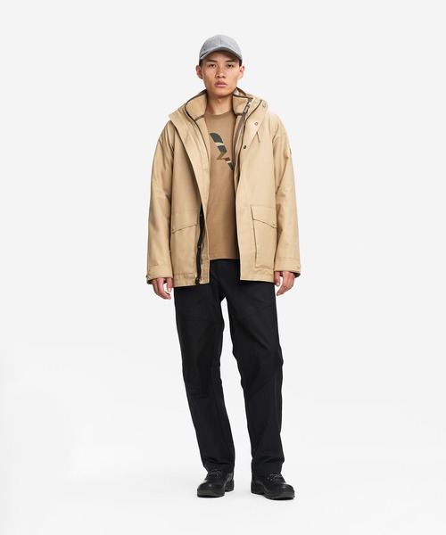 AIGLE（エーグル）の「透湿 防水 防風 ミリタリーツイルフーデッドジャケット T-KIT / フード取り外し可（マウンテンパーカー・メンズ・ベージュ/ブラック・L/M/S/XL）」の11枚目の写真