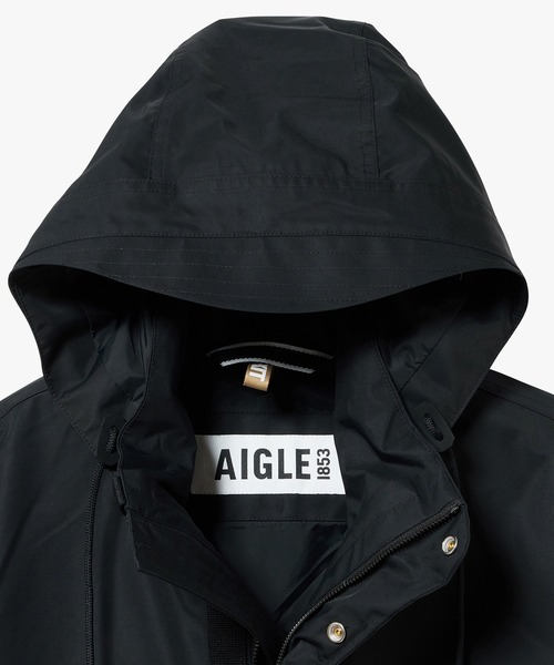 AIGLE（エーグル）の「透湿 防水 防風 ミリタリーツイルフーデッドジャケット T-KIT / フード取り外し可（マウンテンパーカー・メンズ・ベージュ/ブラック・L/M/S/XL）」の17枚目の写真