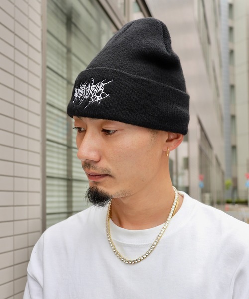 B.I.D.（ビーアイディー）の「《Y2K　ニットキャップ ビーニー(BDS)（ニットキャップ/ビーニー・レディース・ブラック/ホワイト・FREE）」の6枚目の写真