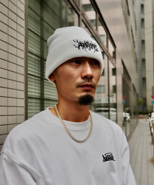 B.I.D.（ビーアイディー）の「《Y2K　ニットキャップ ビーニー(BDS)（ニットキャップ/ビーニー・レディース・ブラック/ホワイト・FREE）」の14枚目の写真