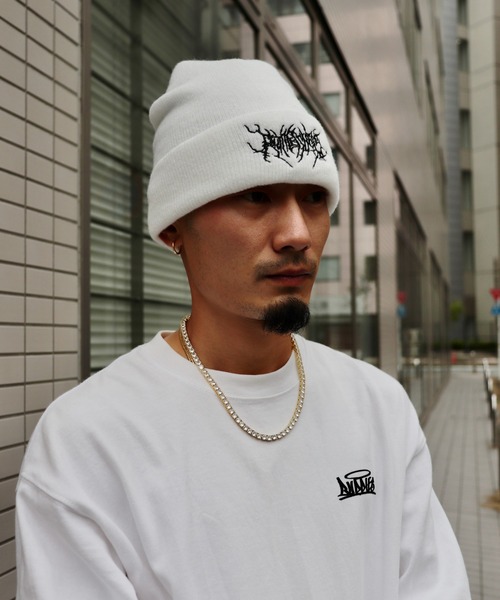 B.I.D.（ビーアイディー）の「《Y2K　ニットキャップ ビーニー(BDS)（ニットキャップ/ビーニー・レディース・ブラック/ホワイト・FREE）」の15枚目の写真