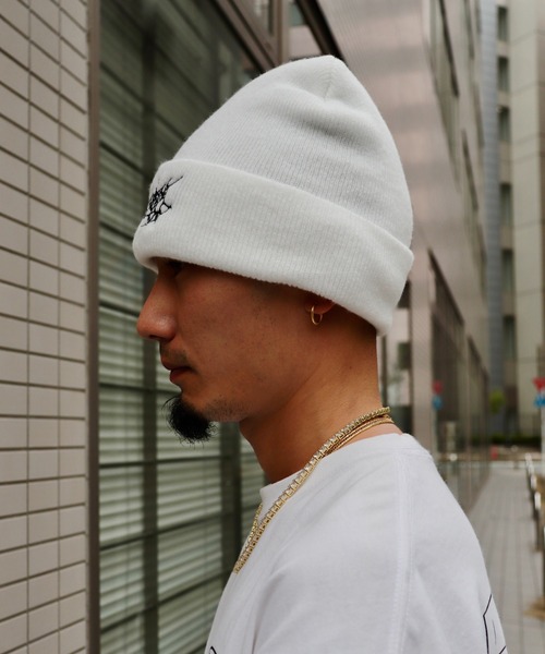 B.I.D.（ビーアイディー）の「《Y2K　ニットキャップ ビーニー(BDS)（ニットキャップ/ビーニー・レディース・ブラック/ホワイト・FREE）」の16枚目の写真