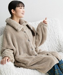 nissen（ニッセン）の「ふわぬくマイクロファー首あったか前開きルームガウン（ガウン/バスローブ）」