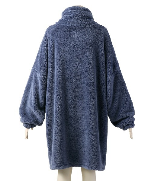 nissen（ニッセン）の「ふわぬくマイクロファー首あったか前開きルームガウン（ガウン/バスローブ・レディース・グレイッシュベージュ/ブルー/ピンク・M-LL/3L～4L）」の22枚目の写真