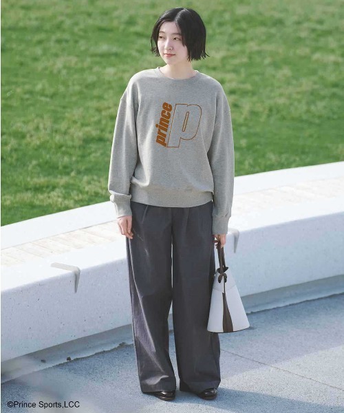 THREE FIFTY STANDARD(スリーフィフティースタンダード)の「【Prince】THREE FIFTY STANDARD別注 クルーネックのスウェットトップス(スウェット・レディース・杢グレー/チャコールグレー・M/L/LL/3L)」の4枚目の写真