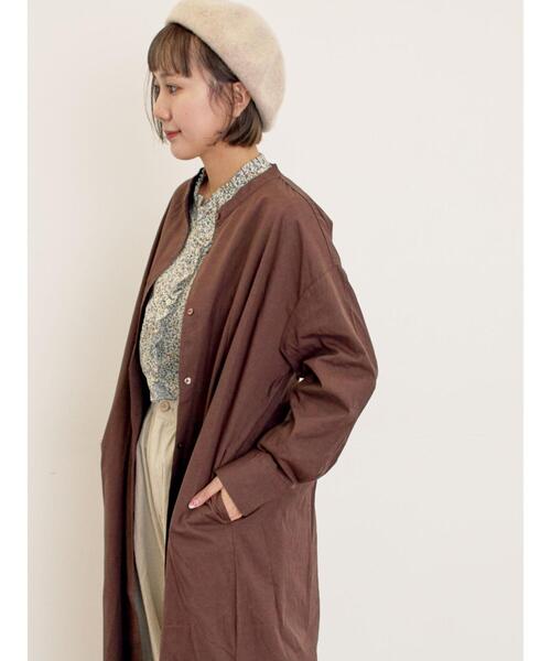 Samansa Mos2（サマンサ モスモス）の「◎タックシャツワンピース（ワンピース・レディース・ブルー/ブラウン/キナリ・F）」の20枚目の写真