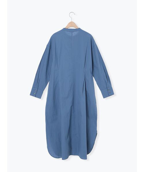 Samansa Mos2（サマンサ モスモス）の「◎タックシャツワンピース（ワンピース・レディース・ブルー/ブラウン/キナリ・F）」の8枚目の写真