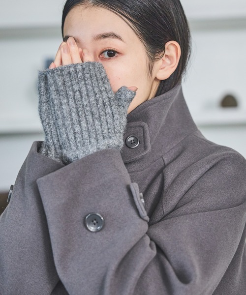 LAKOLE（ラコレ）の「リブ切替アームウォーマー / 598956（アームカバー・レディース・ベージュ/ブルー/グレー・FREE）」の2枚目の写真