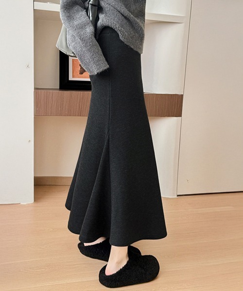 Miniministore(ミニミニストア)の「フレアスカート レディース 美脚脚長(スカート・レディース・ブラック/アイボリー/チャコールグレー・M/L/XL)」の2枚目の写真
