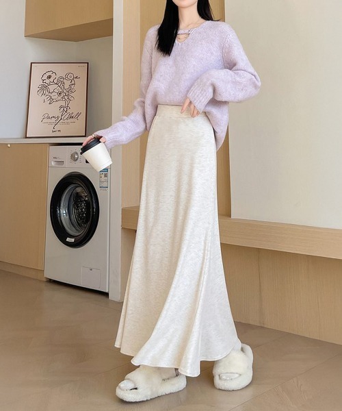 Miniministore(ミニミニストア)の「フレアスカート レディース 美脚脚長(スカート・レディース・ブラック/アイボリー/チャコールグレー・M/L/XL)」の6枚目の写真