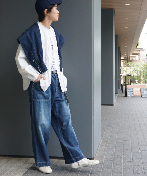 JOURNAL STANDARD LUXE（ジャーナルスタンダード　ラックス）の「10OZワークパンツ（デニムパンツ・レディース・ネイビー・SMALL/MEDIUM/LARGE）」の5枚目の写真