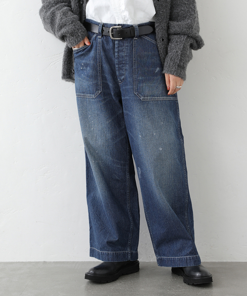 JOURNAL STANDARD LUXE(ジャーナルスタンダード ラックス)の「10OZワークパンツ(デニムパンツ・レディース・ネイビー・SMALL/MEDIUM/LARGE)」の2枚目の写真