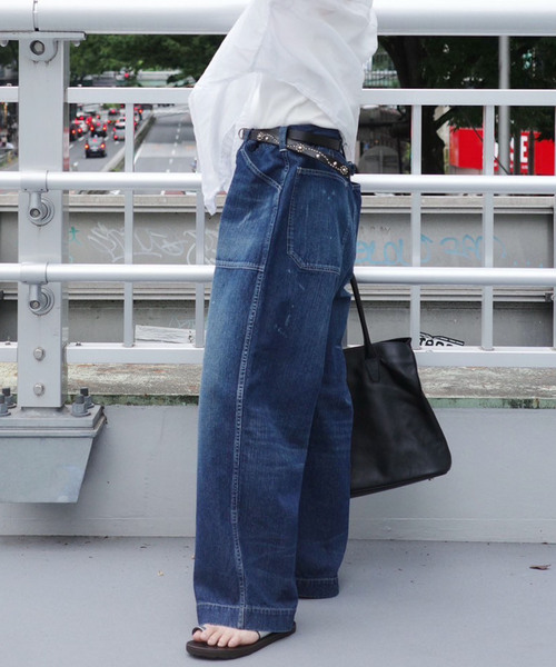 JOURNAL STANDARD LUXE(ジャーナルスタンダード ラックス)の「10OZワークパンツ(デニムパンツ・レディース・ネイビー・SMALL/MEDIUM/LARGE)」の8枚目の写真