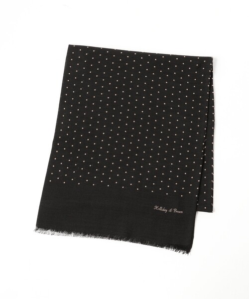 Holliday & Brown / ウールシルク ドット ストール（マフラー