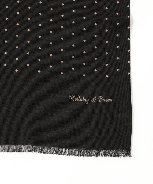 Holliday & Brown / ウールシルク ドット ストール（マフラー